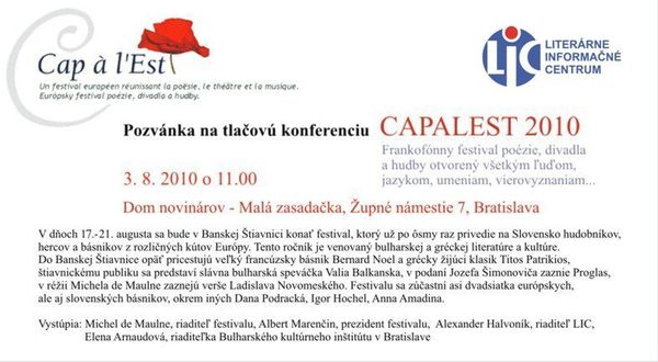 pozvánka na festival CAPALEST 2010