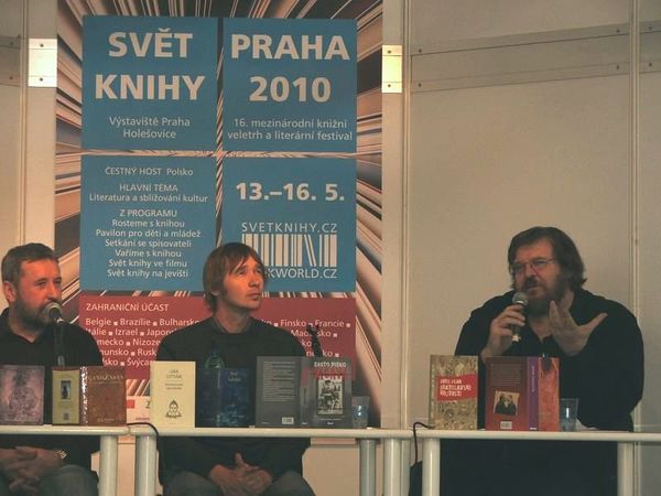Rasťo Piško, Janko Litvák a Boris Filan na podujatí Cesta okolo seba