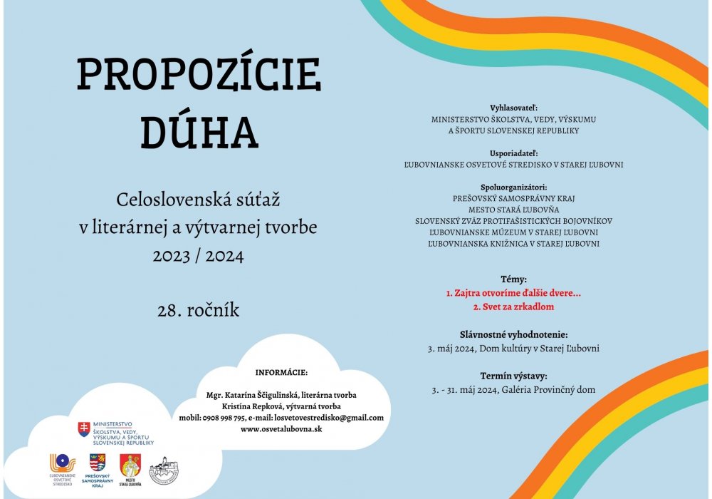 Celoslovenská súťaž v literárnej a výtvarnej tvorbe DÚHA 2023/2024 - 0